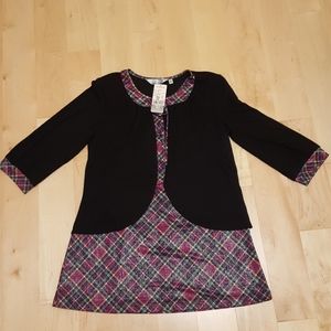 Black and Purple Plaid Top